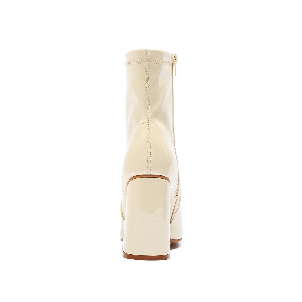 BLOCK HEEL POINTED TOE ANKLE BOOTIES