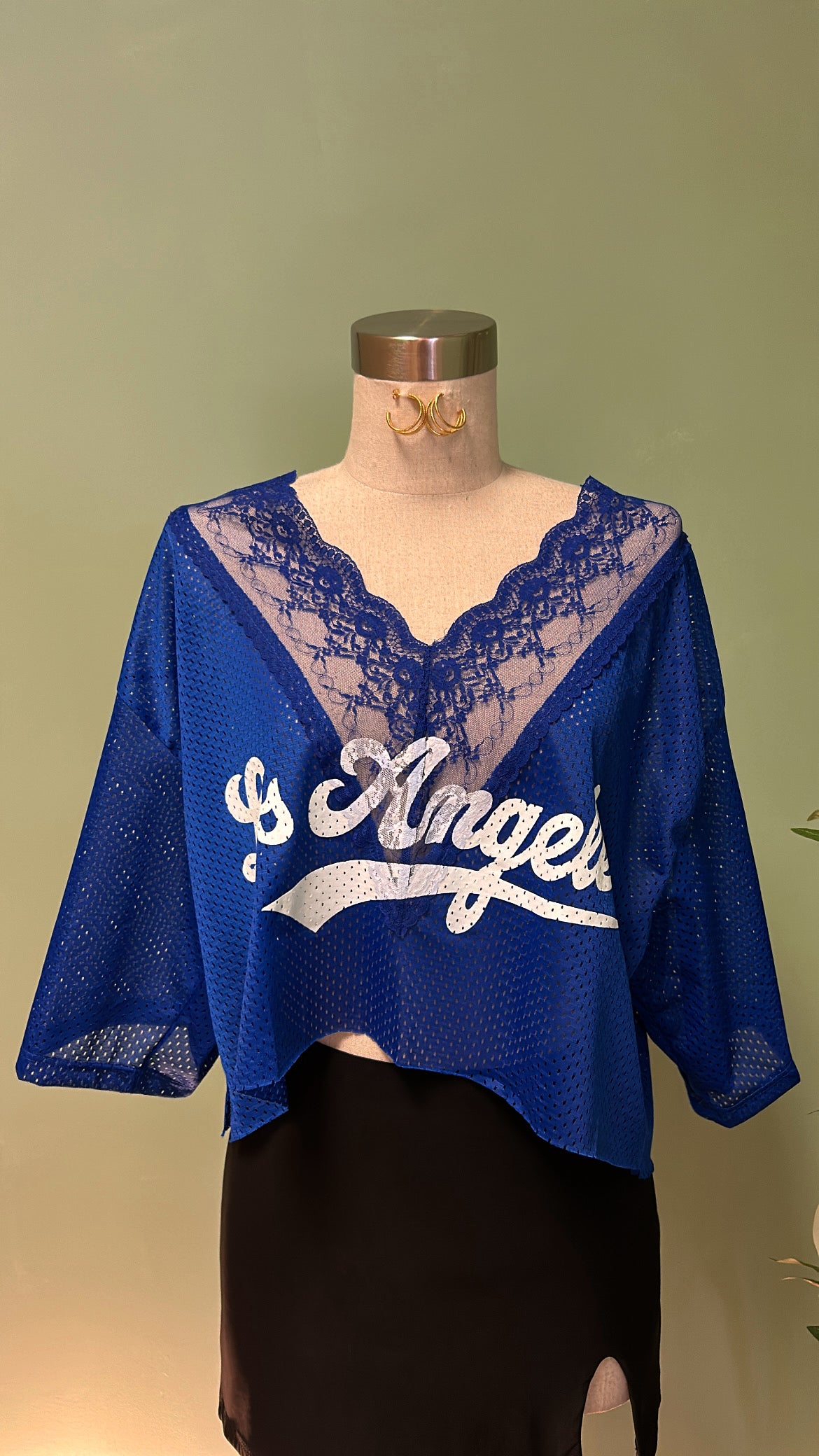 CULTURA & DODGER BLUE CROPPED JERSEY