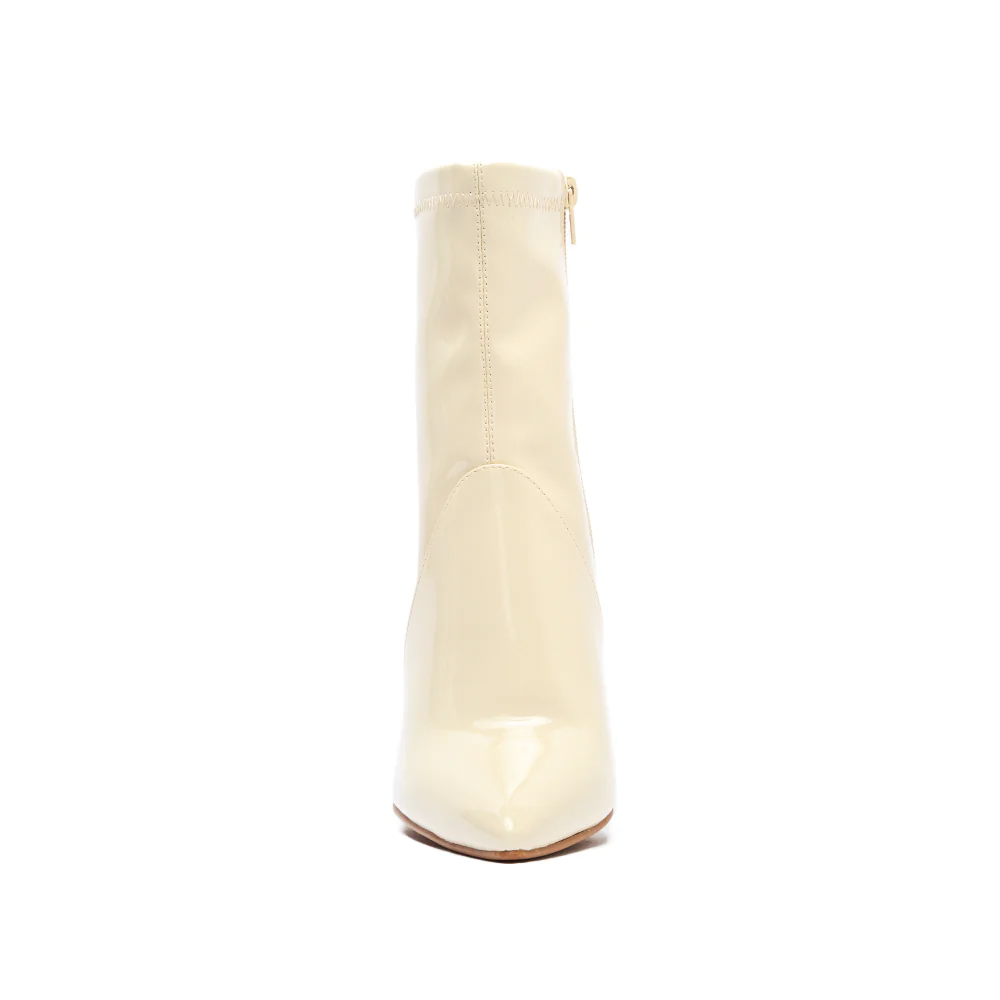 BLOCK HEEL POINTED TOE ANKLE BOOTIES