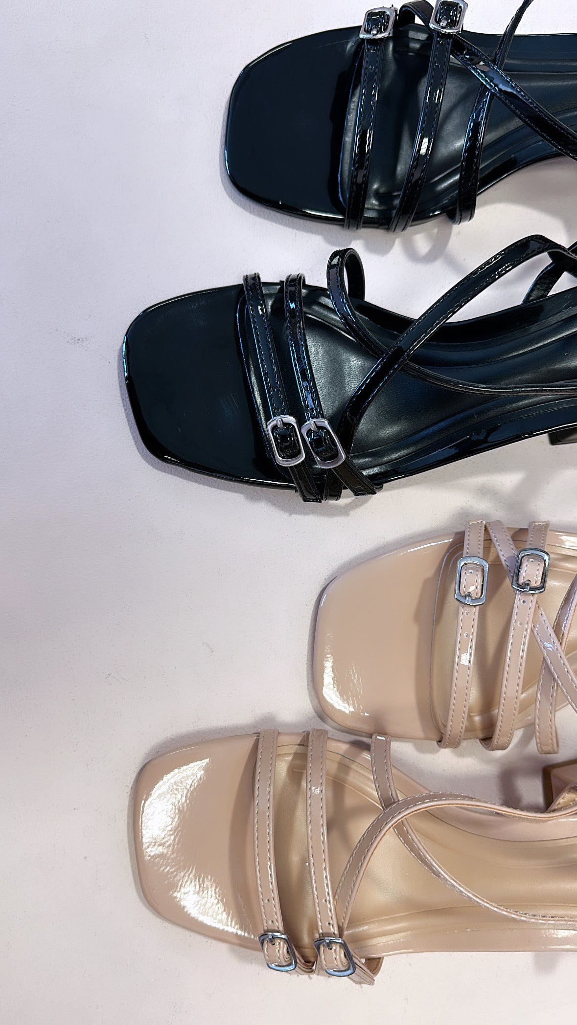 BRISEIDA STRAPPY BLOCK HEEL SANDALS