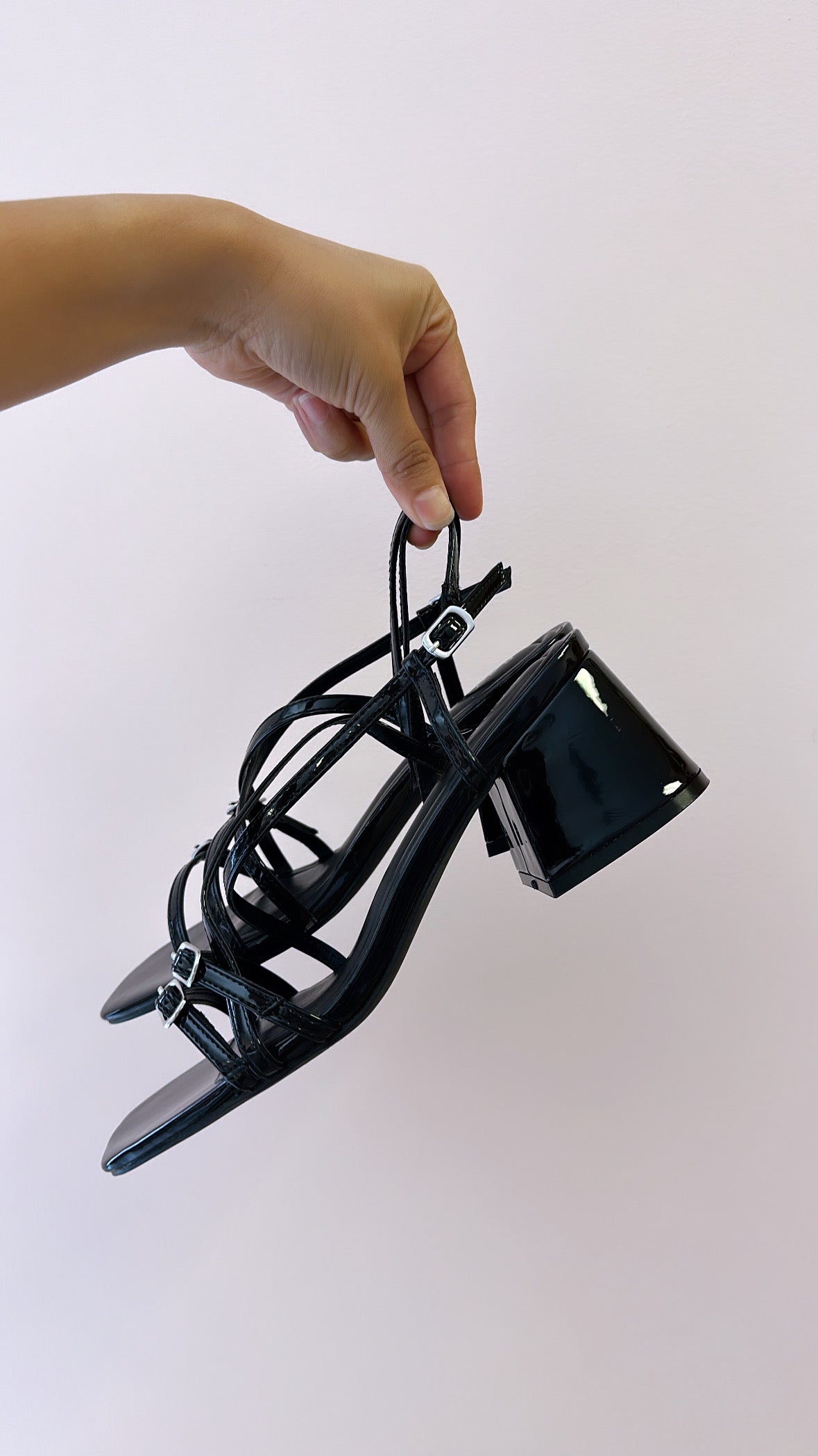 BRISEIDA STRAPPY BLOCK HEEL SANDALS