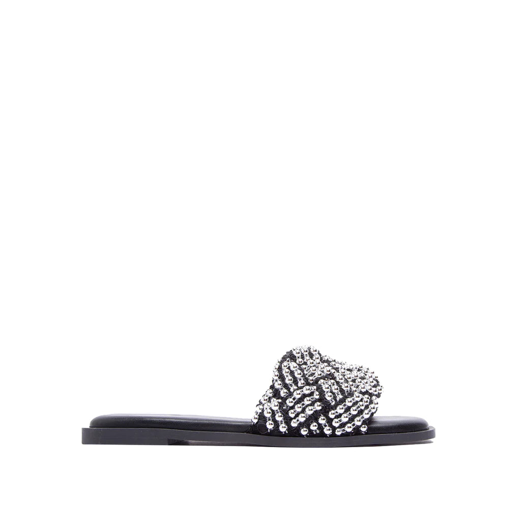 SILVER PEARL EMBELLISHED SLIDES