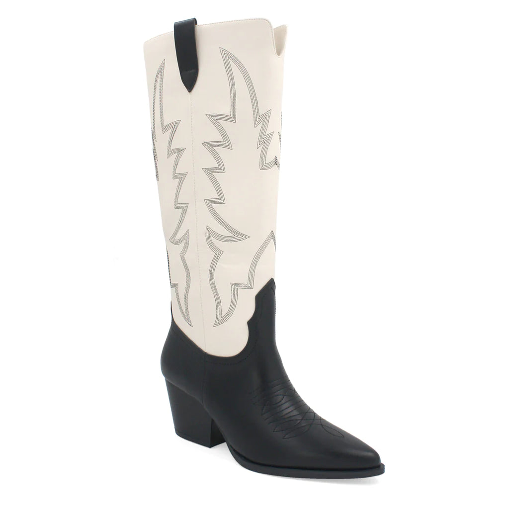HIBIKI KNEE HIGH TWO TONE BOOTS