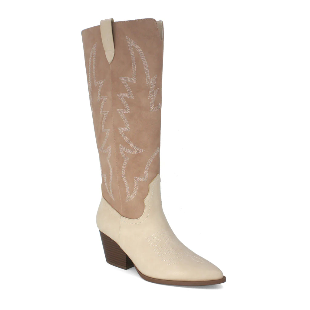 HIBIKI KNEE HIGH TWO TONE BOOTS