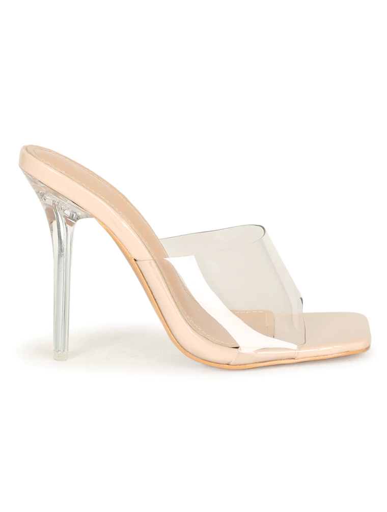 ALIYAH CLEAR STILETTO MULES