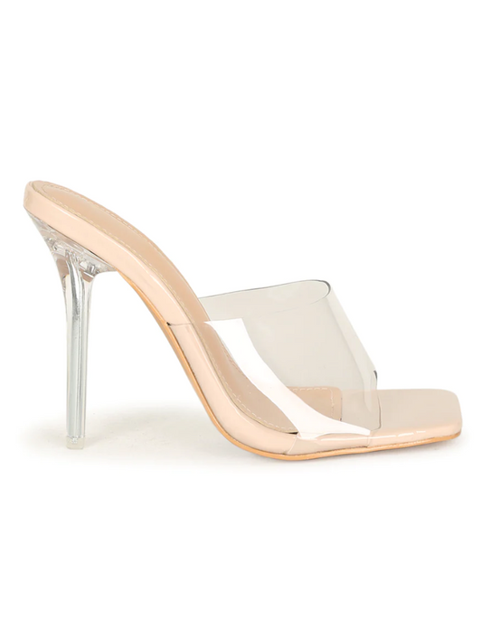 ALIYAH CLEAR STILETTO MULES