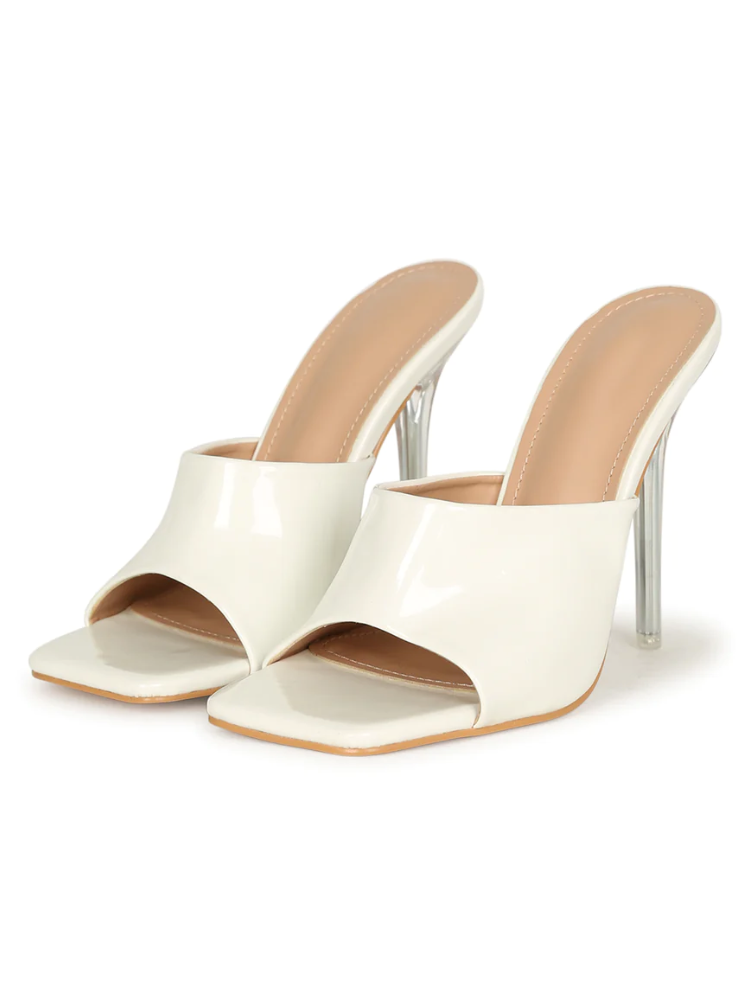 ALIYAH CLEAR STILETTO MULES