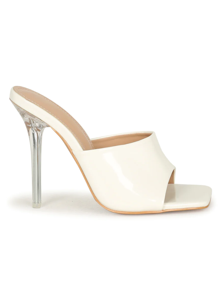 ALIYAH CLEAR STILETTO MULES