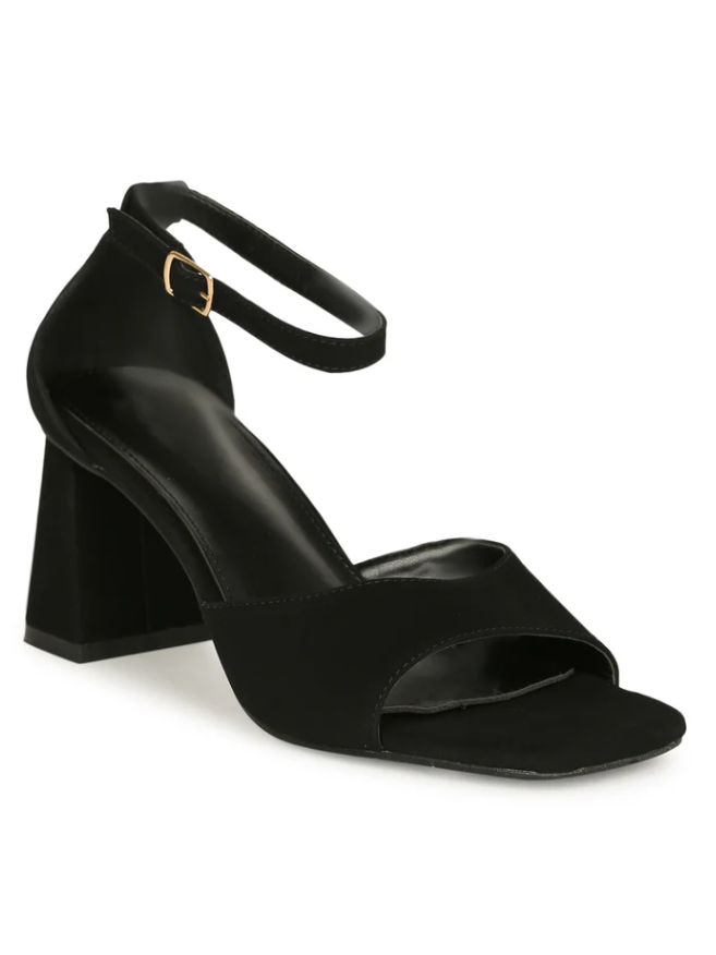 ARALYN SQUARE TOE ANKLE STRAP SANDALS