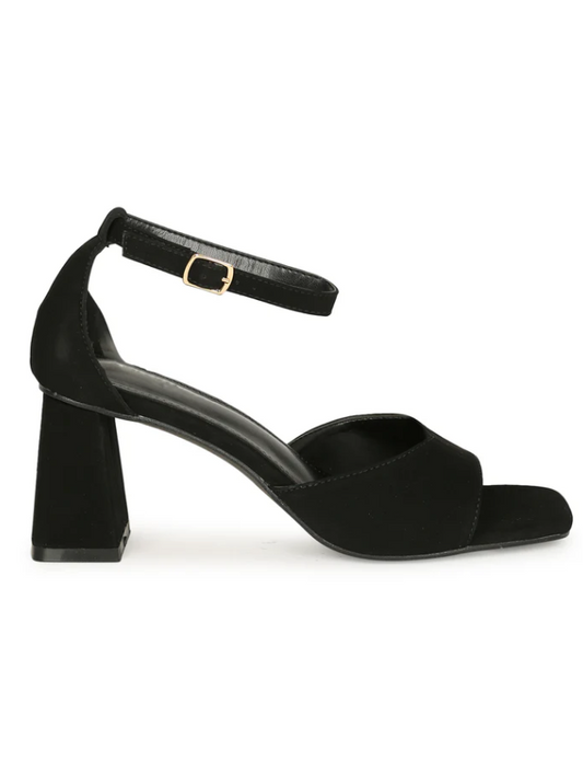 ARALYN SQUARE TOE ANKLE STRAP SANDALS