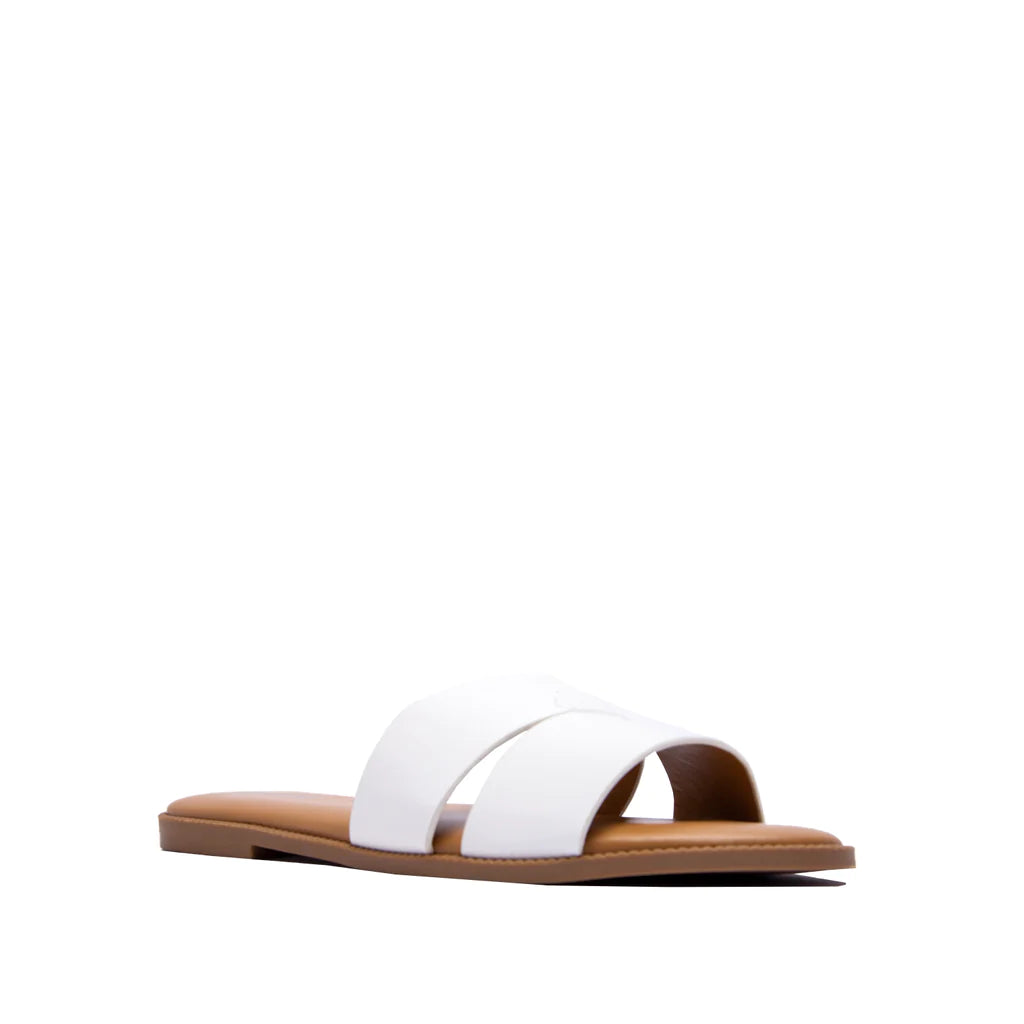 CROSS-STRAPPED SLIP-ON
