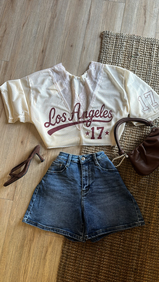 I LOVE L.A.CROPPED JERSEY