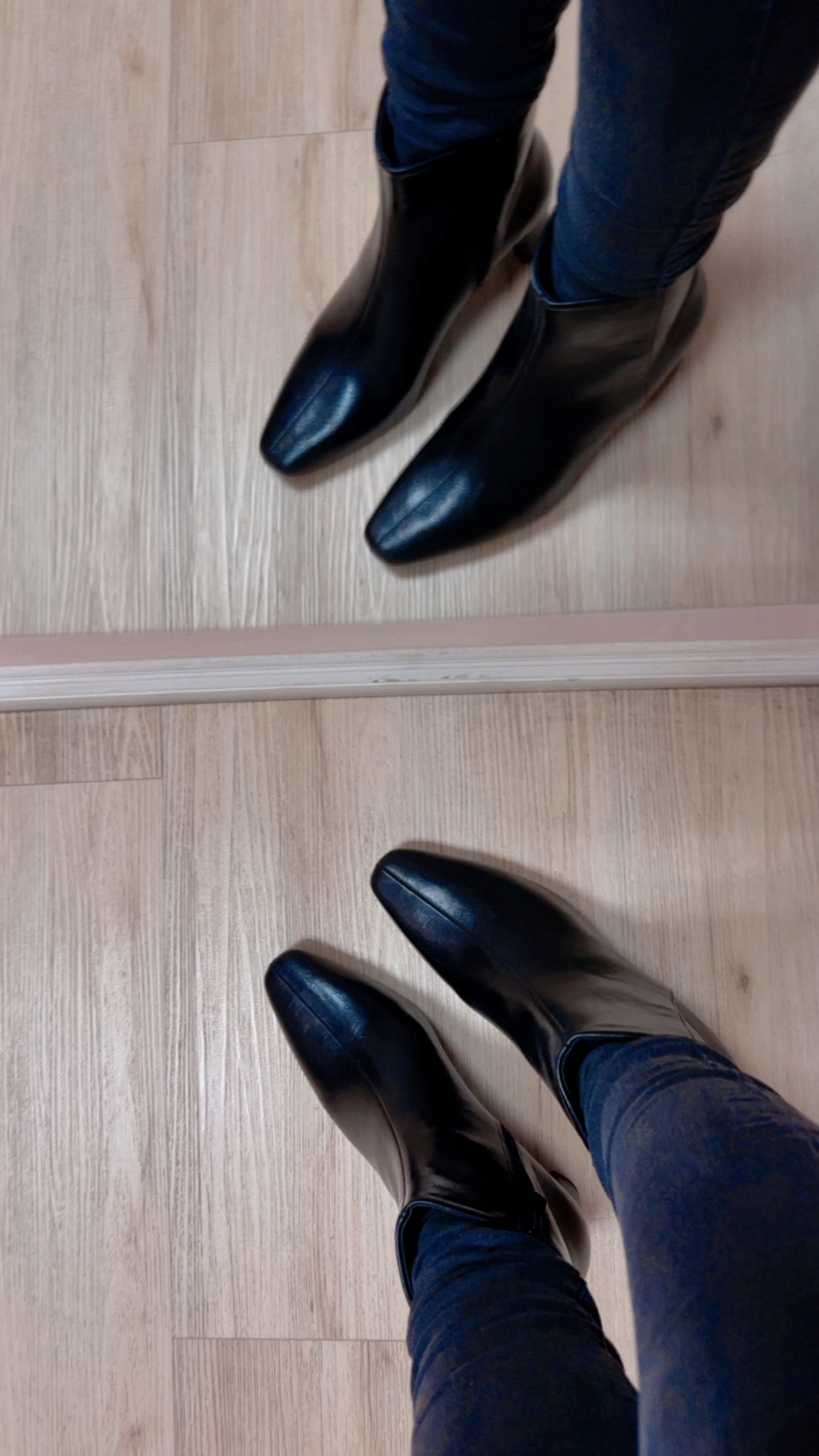 ZARA SQUARE TOE BOOTIES