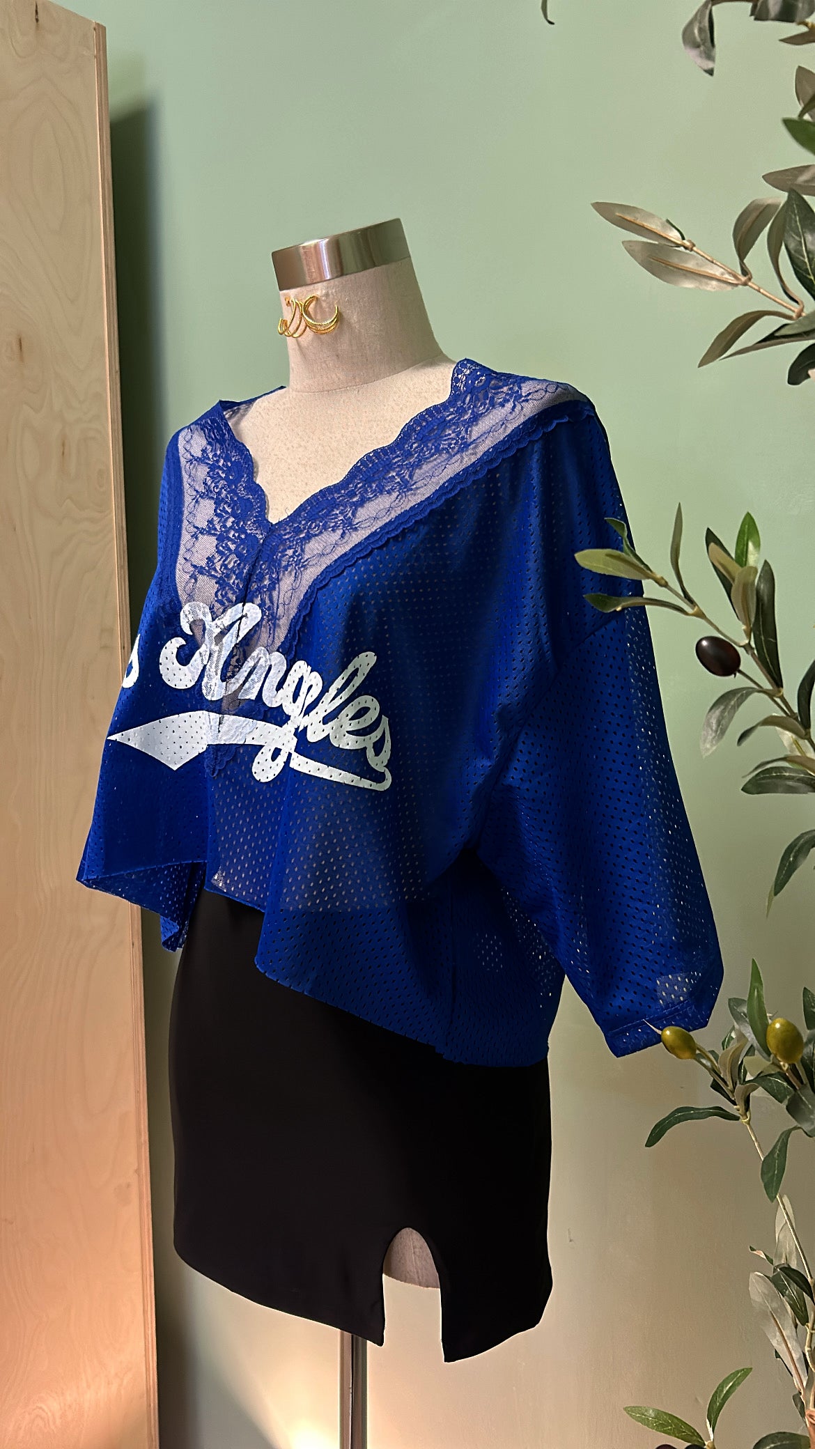 CULTURA & DODGER BLUE CROPPED JERSEY