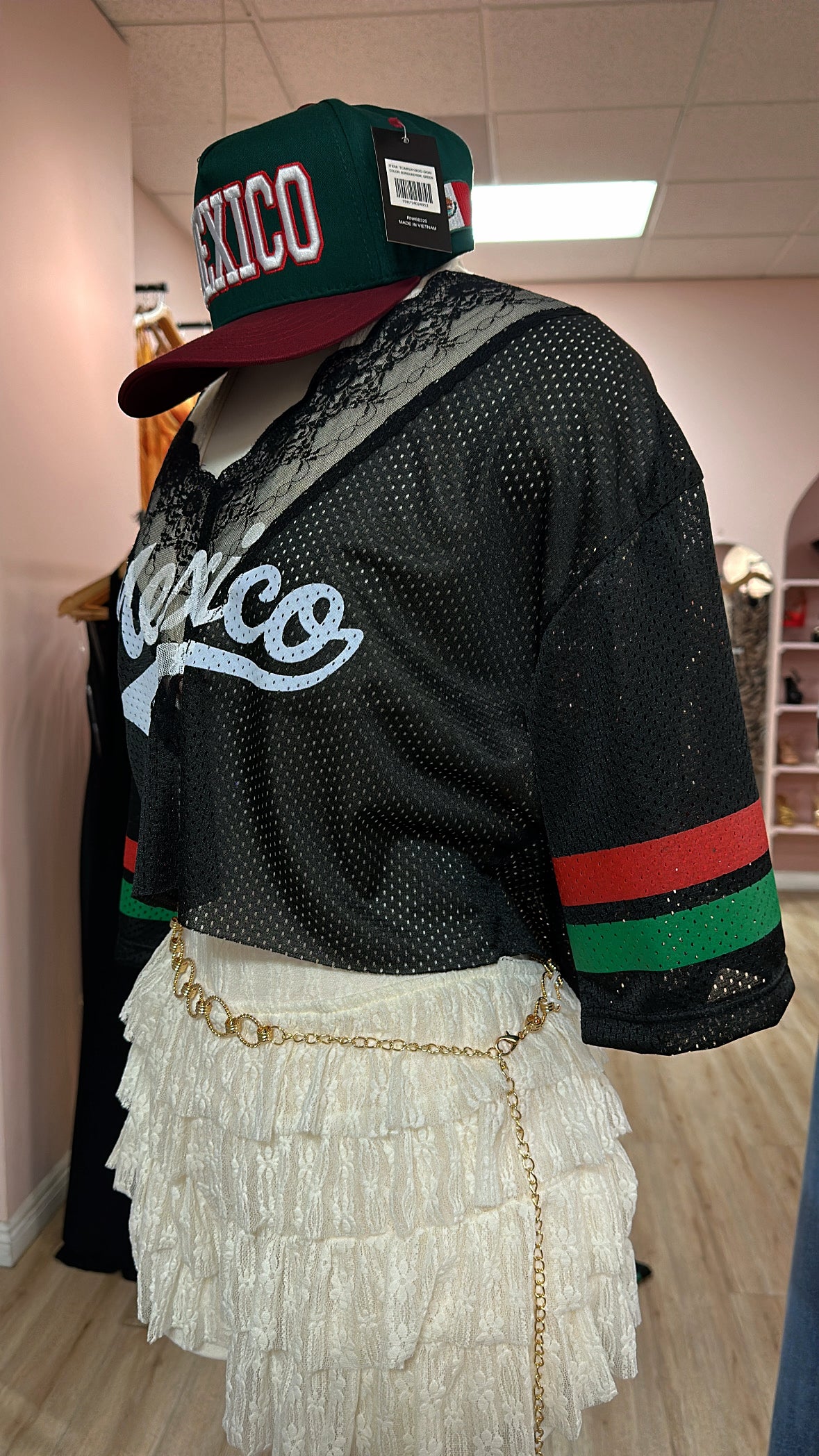 FAMILIA, FUTBOL, & MÉXICO CROPPED JERSEY