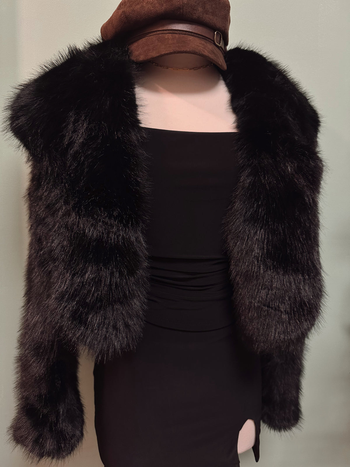 MOB WIFE FUR COAT (BLACK)