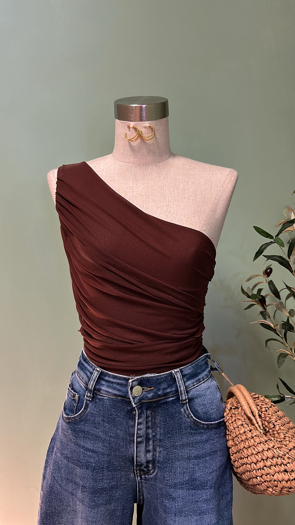 MORGAN ASYMMETRICAL BODYSUIT