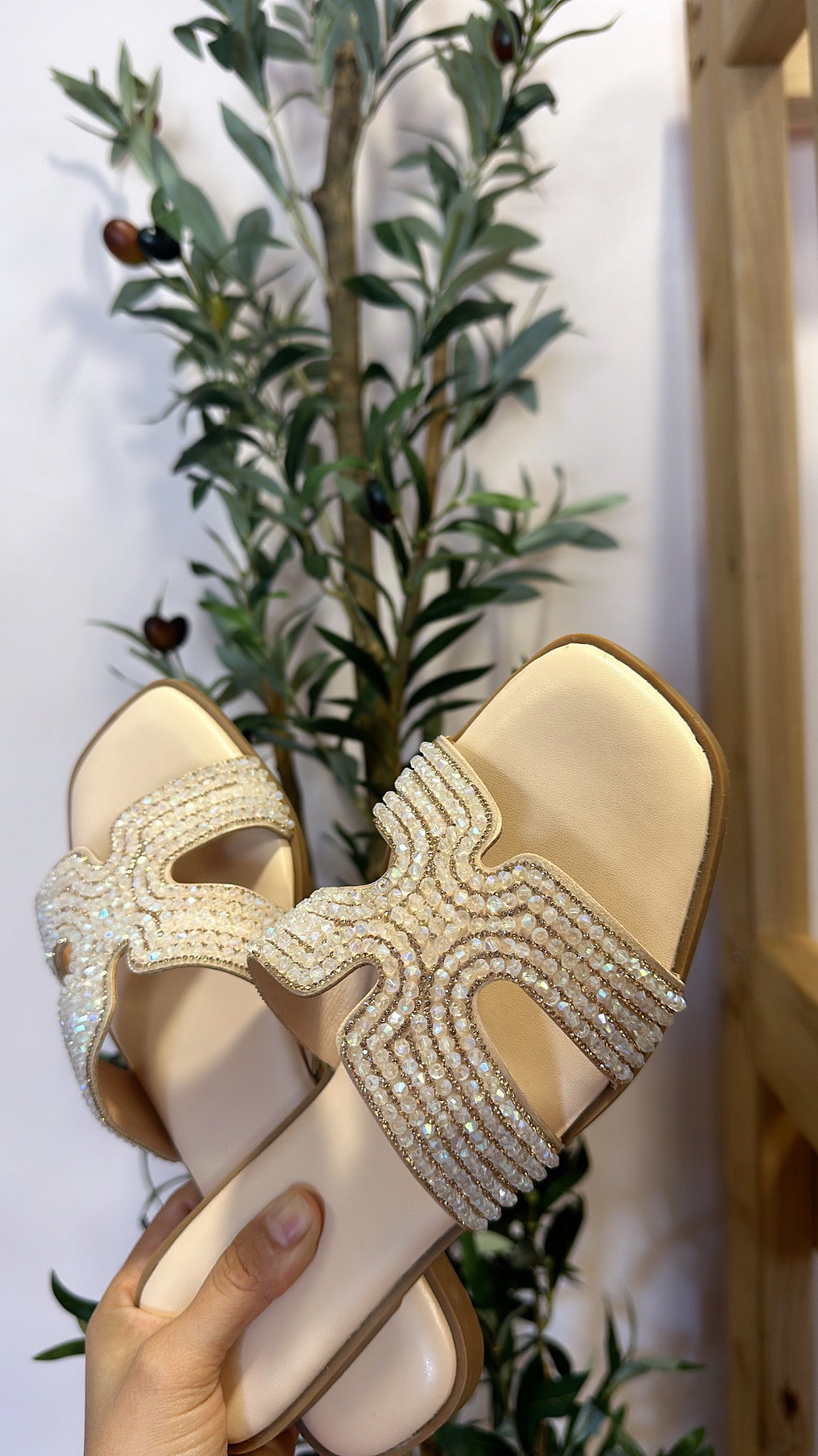 ALESSANDRA RHINESTONE EMBELLISHED H SANDALS