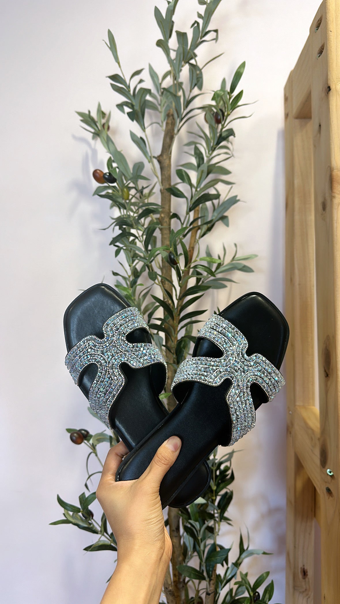 ALESSANDRA RHINESTONE EMBELLISHED H SANDALS