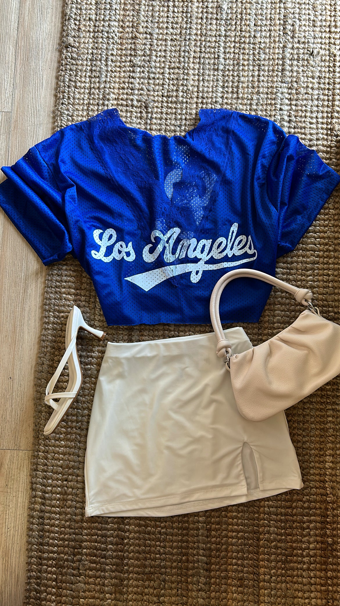CULTURA & DODGER BLUE CROPPED JERSEY