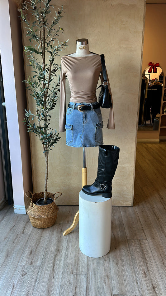 SWEET ON YOU TOP MOCHA