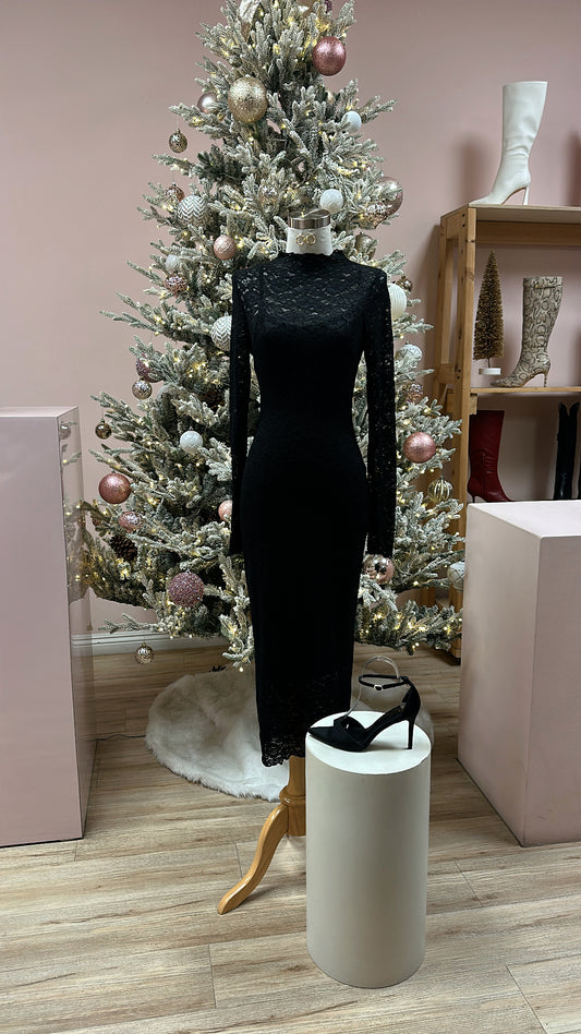 MIDNIGHT MAGIC LACE DRESS