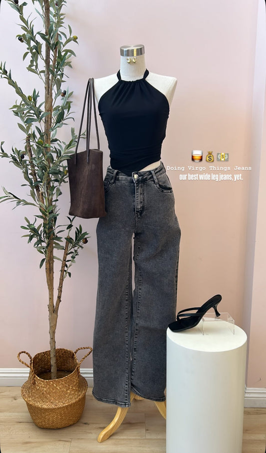 DOING VIRGO THINGS WIDE LEG JEANS