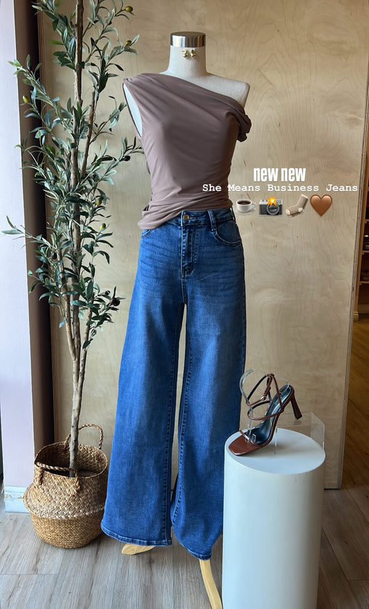 She Means Business Wide Leg Jeans