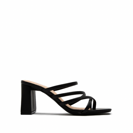 STRAPPY SQUARE TOE HEEL SANDAL