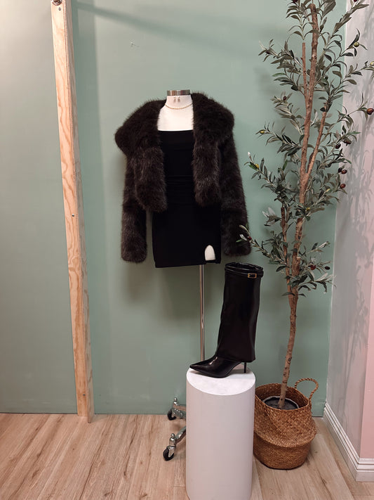 MOB WIFE FUR COAT (BROWN)