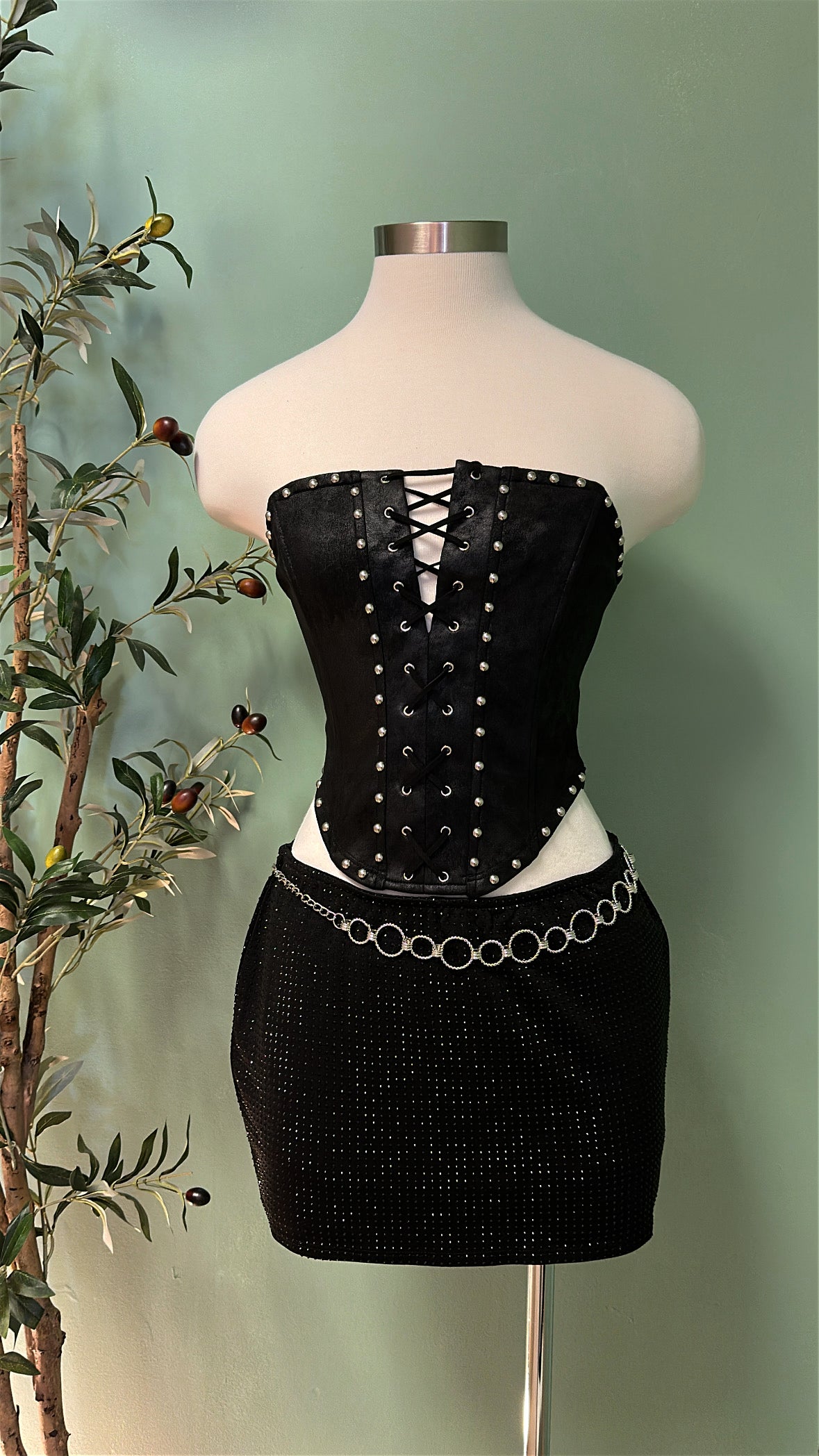 ANSIEDAD STUDDED CORSET