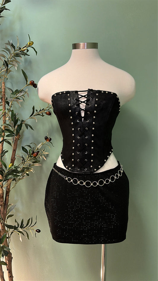 ANSIEDAD STUDDED CORSET