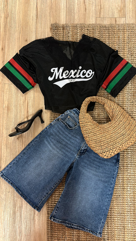 FAMILIA, FUTBOL, & MÉXICO CROPPED JERSEY