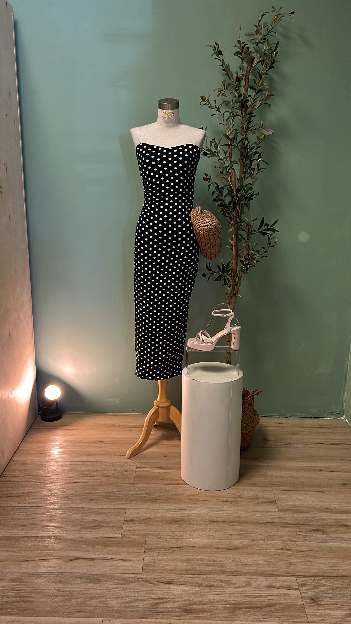 EMILY POLKA TUBE DRESS