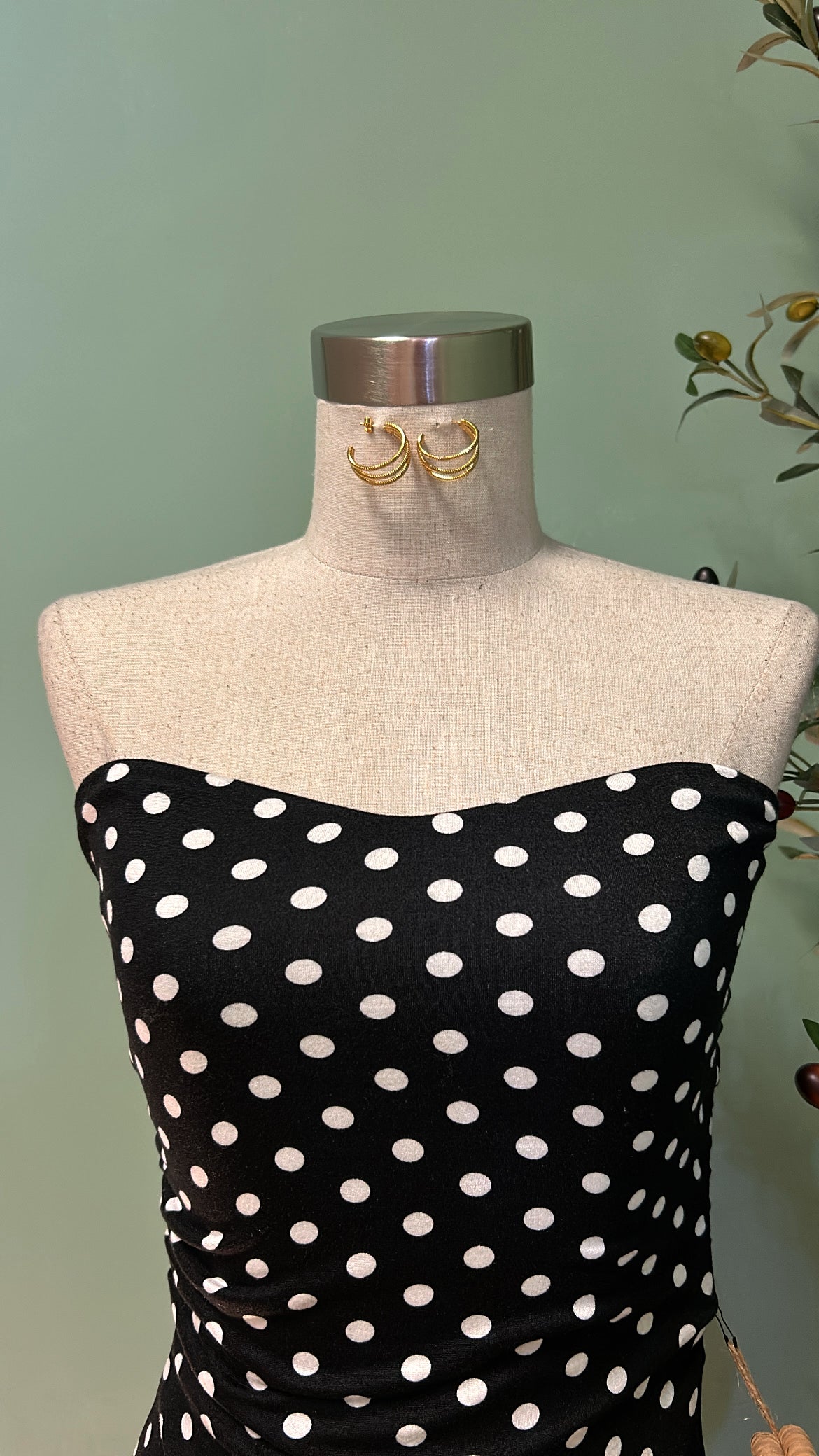 EMILY POLKA TUBE DRESS