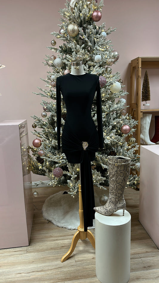 WINTER CODED DRESS BLACK