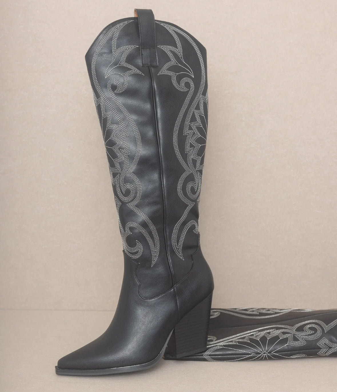 LA PUERTA NEGRA KNEE HIGH WESTERN BOOTS