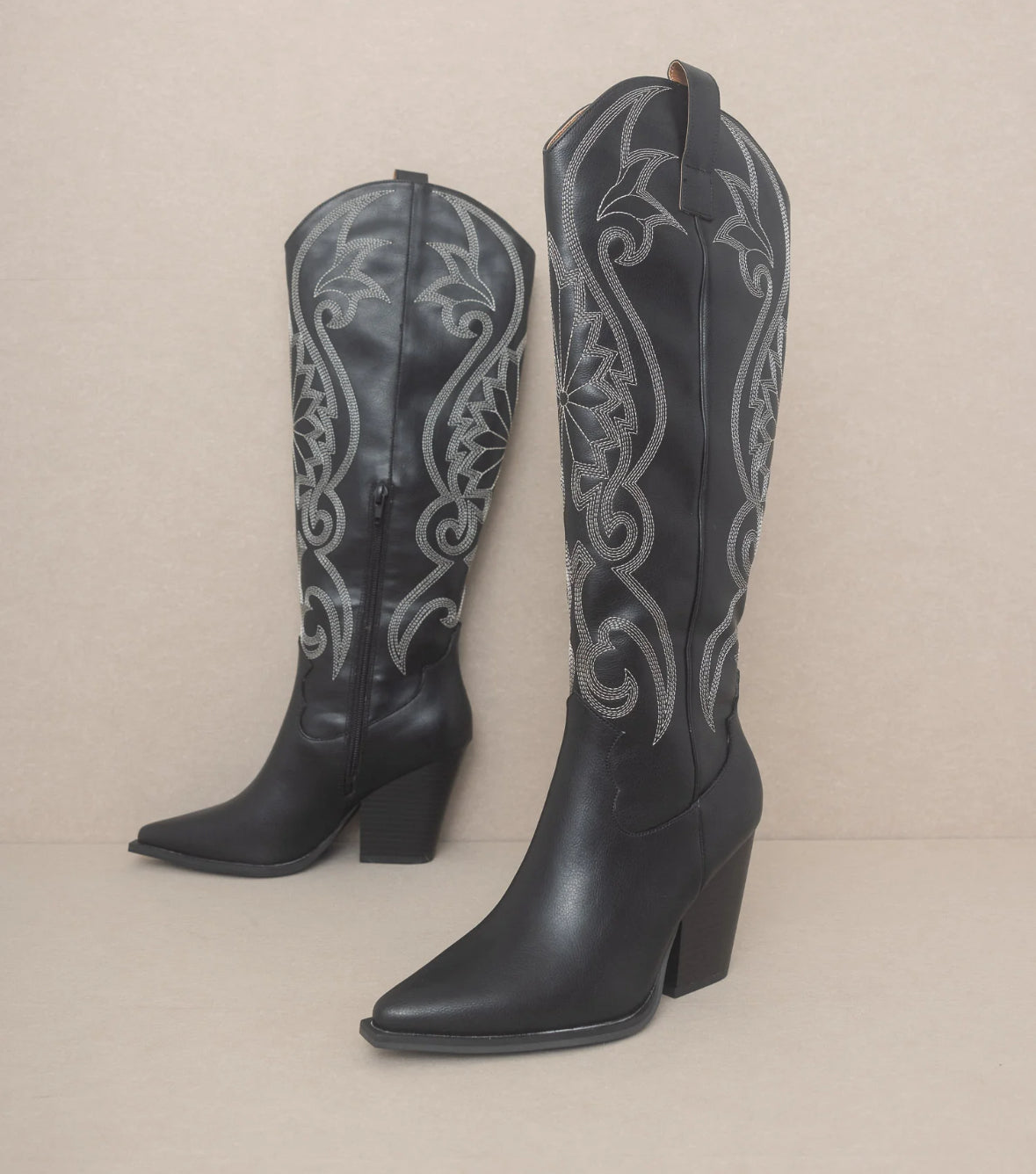 LA PUERTA NEGRA KNEE HIGH WESTERN BOOTS