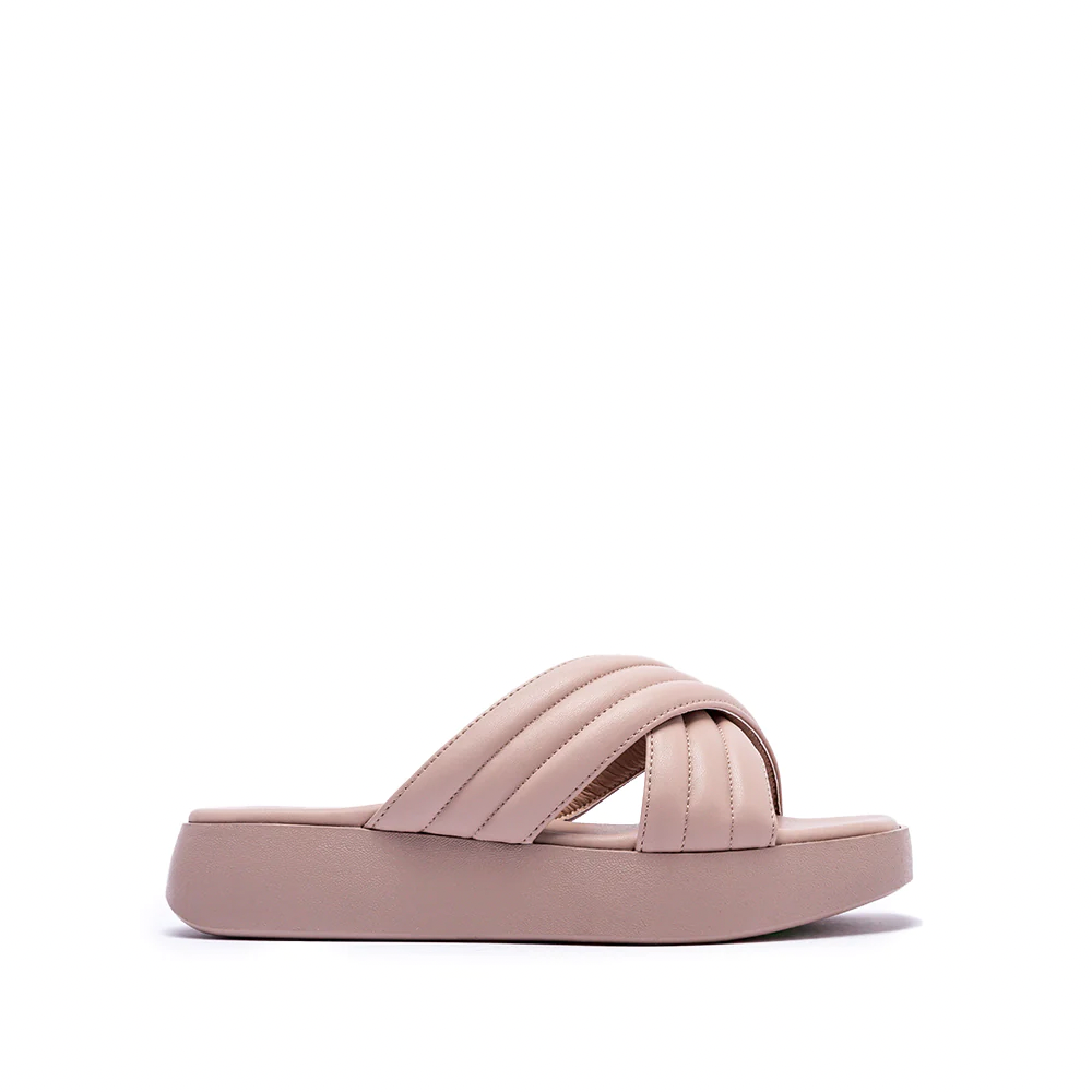 CROSSOVER FLATFORM SANDALS