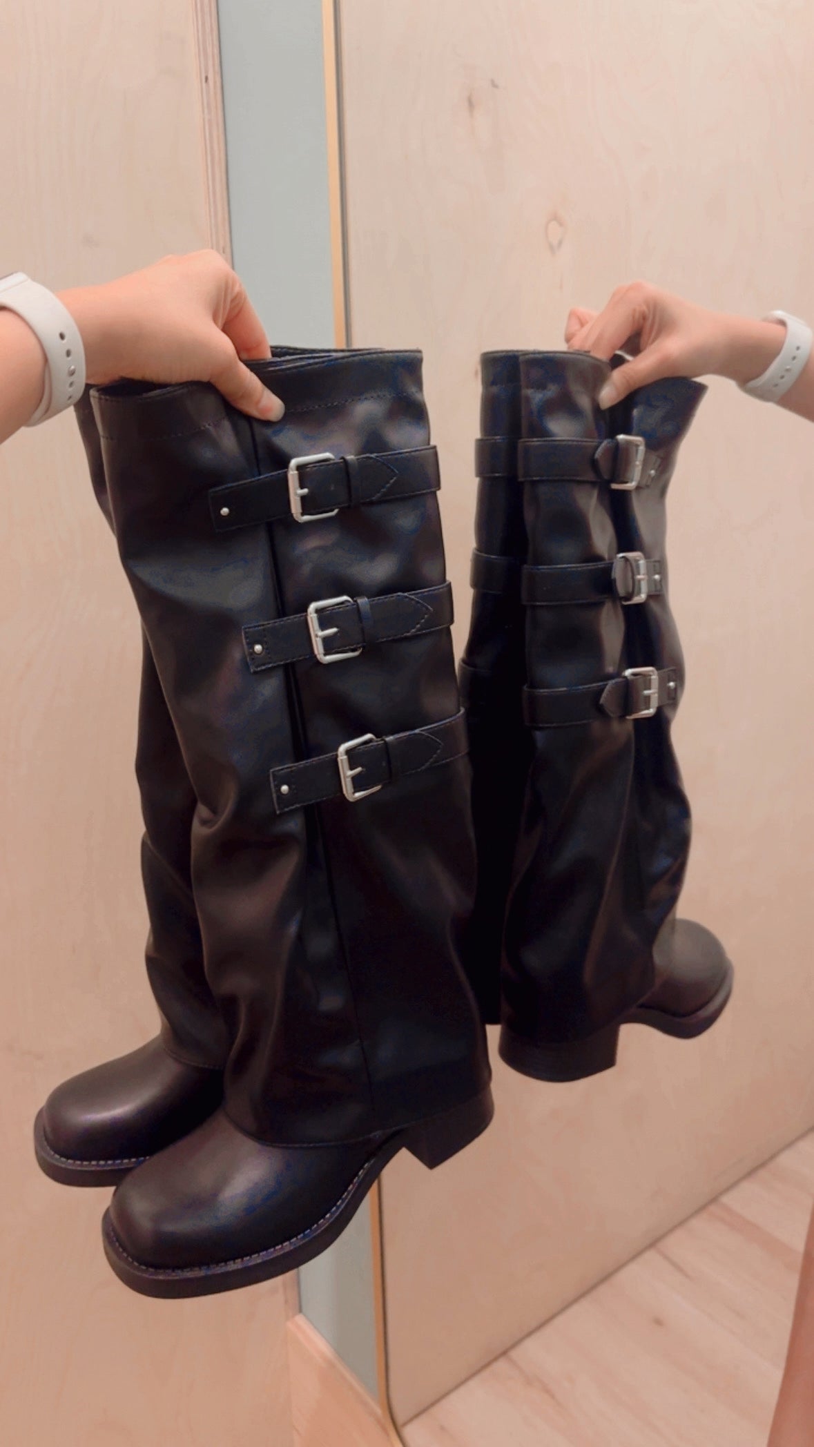 DYLAN FOLD OVER BIKER BOOTS