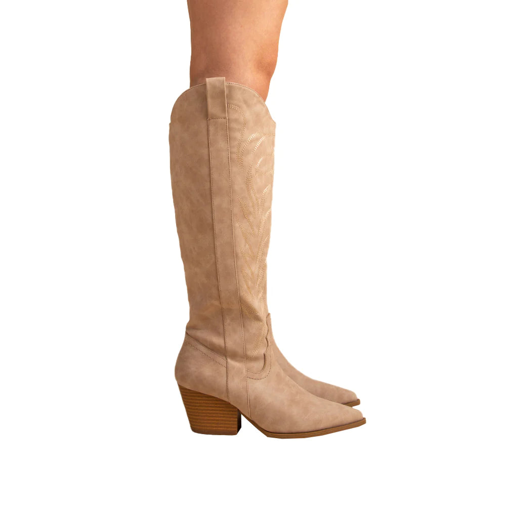 KNEE HIGH EMBROIDERED WESTERN BOOT