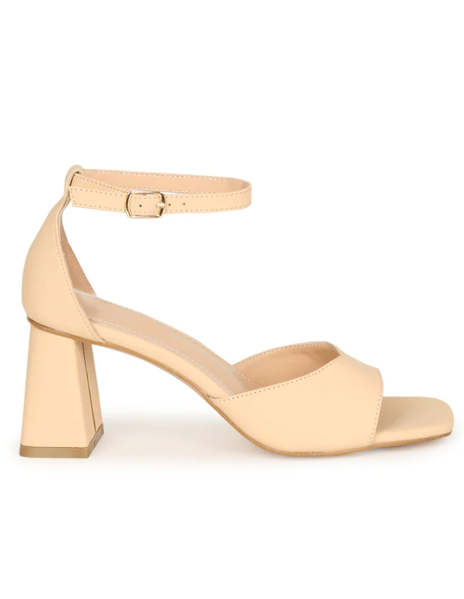 AARALYN SQUARE TOE ANKLE STRAP SANDALS