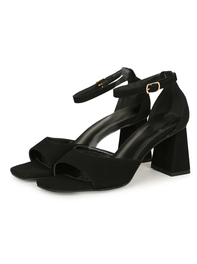 AARALYN SQUARE TOE ANKLE STRAP SANDALS