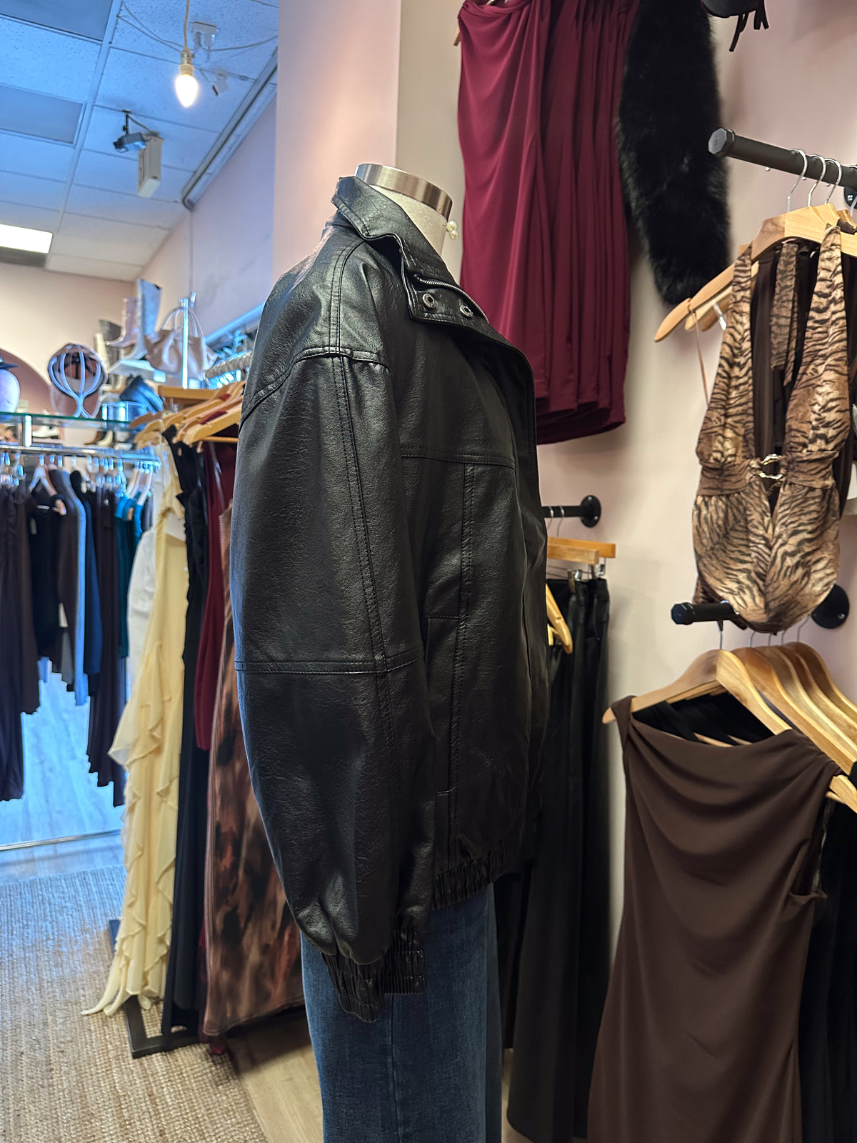 LA GIRLY LEATHER JACKET (BLACK)