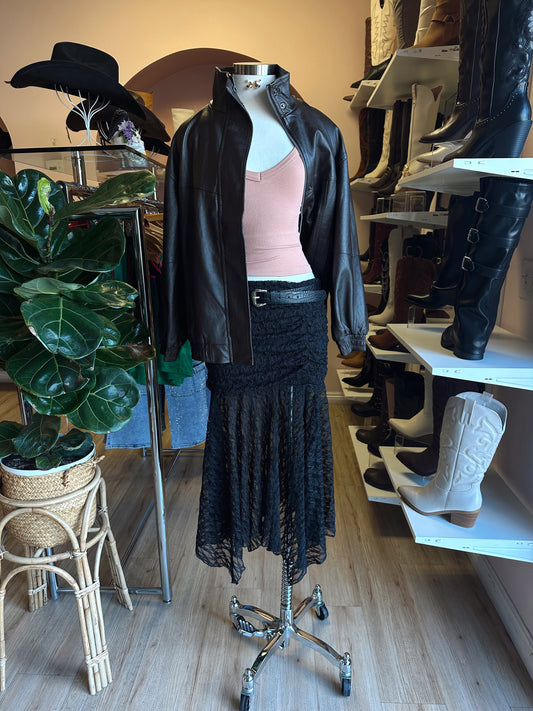 LA GIRLY LEATHER JACKET (BROWN)
