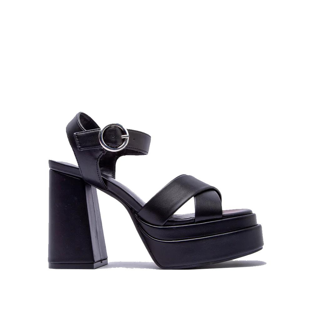 CRISSCROSS BLOCK HEEL PLATFORMS